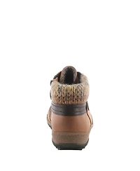 Spring Step Clifton Lace-Up Booties with Sweater Cuff and Shock-Absorbing Sole