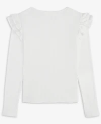 Epic Threads Little & Big Girls Ruffle Sleeve Pointelle Top, Macy's Exclusive