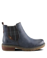 Spring Step Nonia Chelsea-Inspired Bootie with Plaid Stretch Gore and Shock-Absorbing Sole