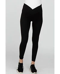 Pinkblush Black V-Waist Maternity Leggings