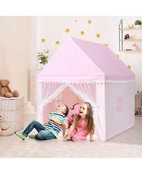 Kids Play Tent Large Playhouse Children Play Castle Fairy Tent Gift with Mat