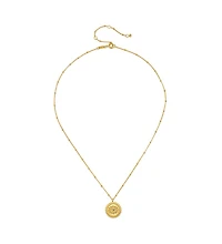 Satya Jewelry True Visionary White Topaz Evil Eye Necklace