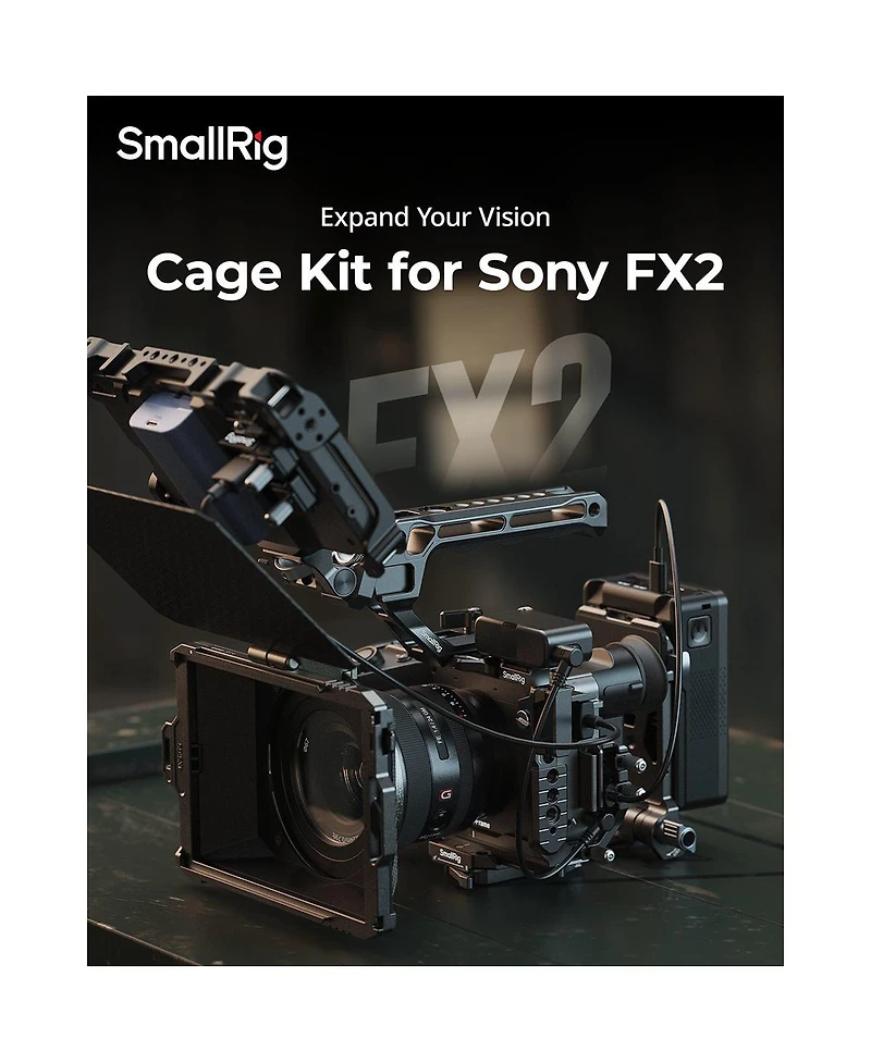 SmallRig Half Camera Cage for Sony FX2, Black