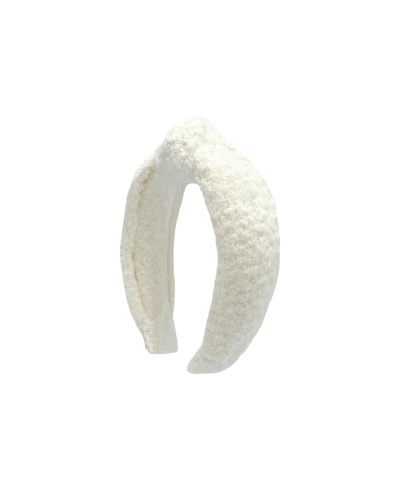 Bits & Bows Girls' Boucle Knot Headband in White