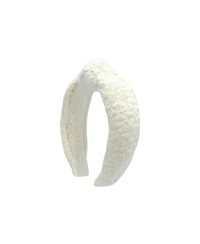 Bits & Bows Girls' Boucle Knot Headband in White