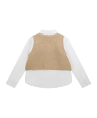 Guess Girls 7-16 Poplin Shirt with Sweater Vest