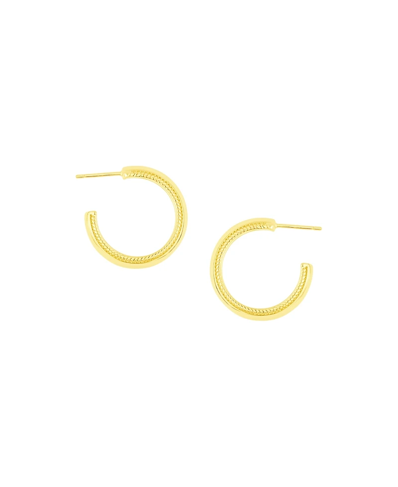 And Now This Rope Edge Hoop Earrings