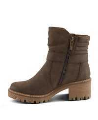Spring Step Smokies Lug Sole Booties with Buckle Accent and Water-Resistant Finish