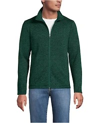 Lands' End School Uniform Men's Sweater Fleece Zip Front Jacket