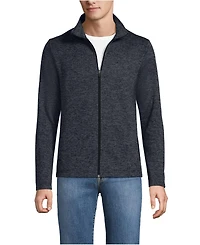Lands' End School Uniform Men's Sweater Fleece Zip Front Jacket