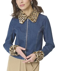 Central Park West Women's Gia Denim And Fur Jacket