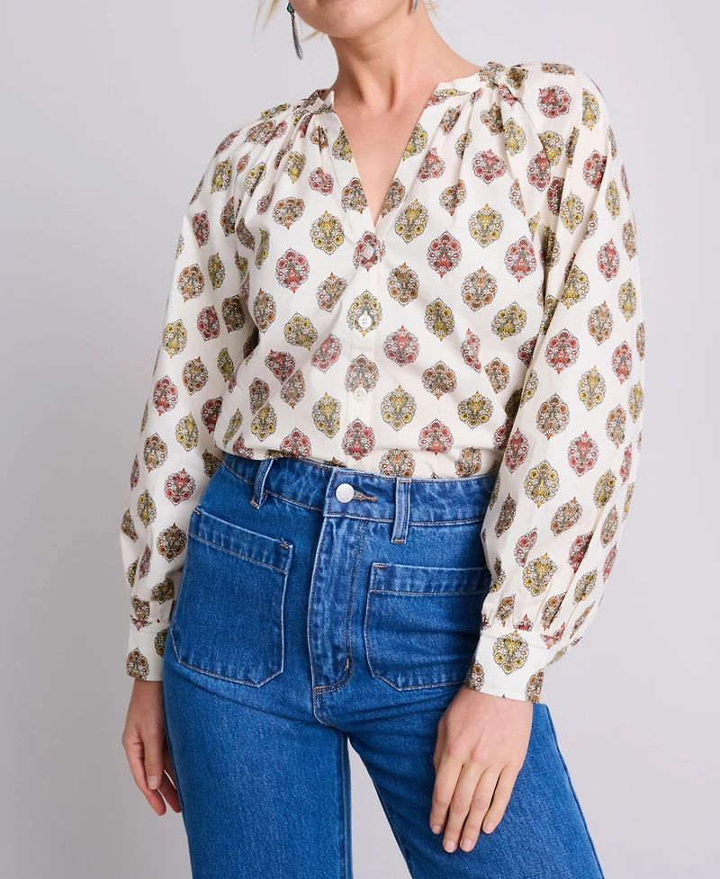 UNTUCKit Women's Cotton Raglan Sleeve Carrie Shirt