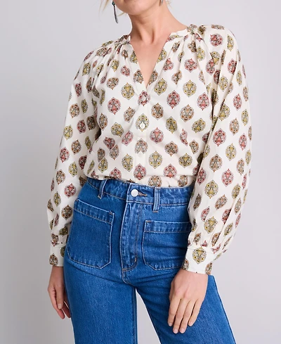 UNTUCKit Women's Cotton Raglan Sleeve Carrie Shirt