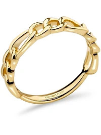 Devata Figaro Link Ring Gold Plated Sterling Silver, 9