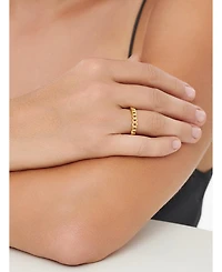 Devata Cuban Link Ring Gold Plated Sterling Silver, 9