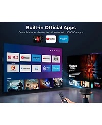 Elephas[1200 Ansi/Netflix-Licensed/30W Dolby Audio] Smart 4K Projector with WiFi and Bluetooth, Auto Focus, Portable Home Theater for Indoor/Outdoor