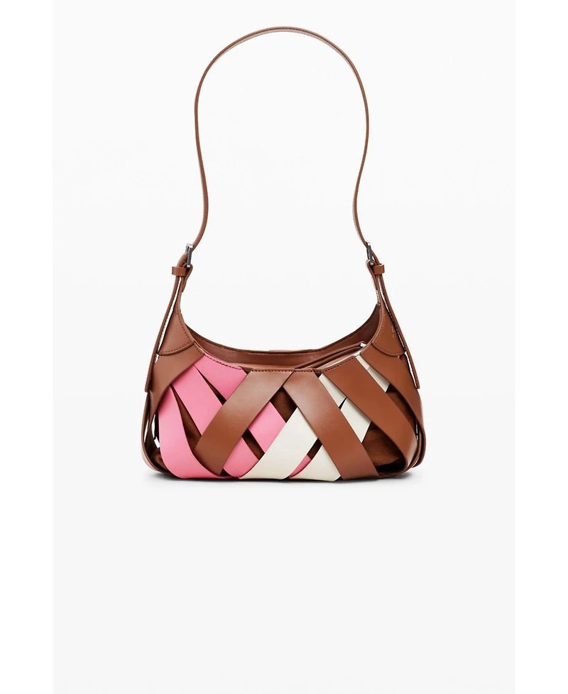 Desigual Women's Medium braided faux leather bag