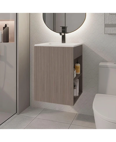 Depot E-Shop Froid Bathroom Vanity, 1 Door, 3 shelves