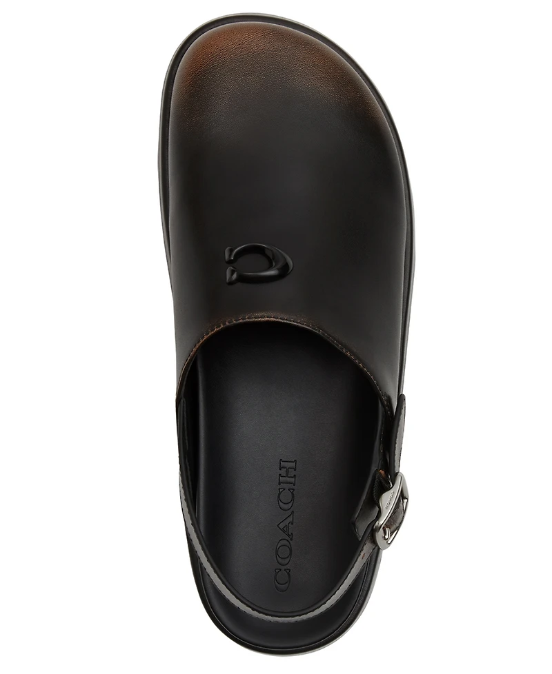 Coach Women's Sculpted C Loved Leather Platform Clogs