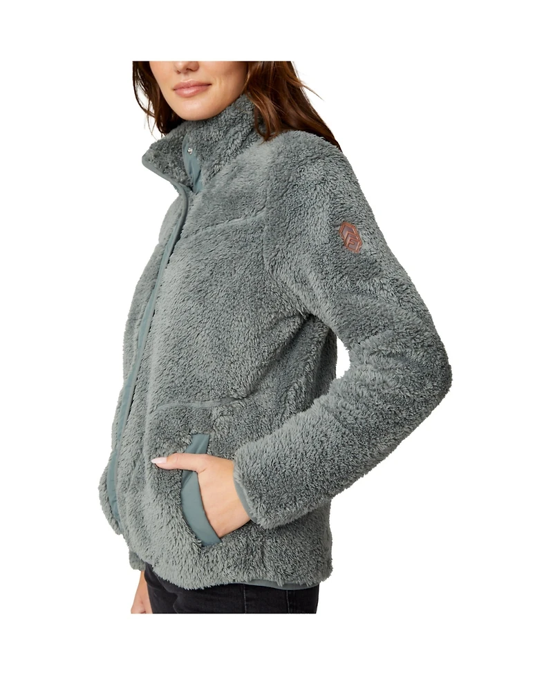 Free Country Women's Sherpa Butter Pile Button Front Jacket