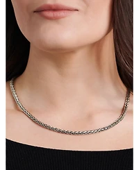Devata Paddy Oval 5mm Chain Necklace in Sterling Silver, 18 inches