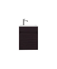 Depot E-Shop Chisana Bathroom Vanity, 1 Door, Black Wengue
