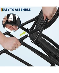 gaomon 3-Piece Outdoor Seating Acapulco Chair All Weather Small Patio Bistro Set of 2 Chairs and Side Table Modern Outdoor Furniture