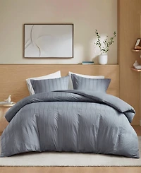 510 Design Logan Woven Striped 3-Pc. Duvet Cover Set
