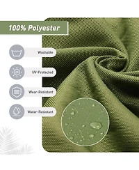 Aoodor Patio High Back Chair Cushion Olefin Fabric Slipcover Sponge Foam 46 x 21 x 4 Inch, Set of 4 (Only Cushions)