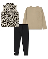 Nike Toddler & Girls 4T-6X 3-Piece Wild Warmth T-Shirt, Vest and Pants Set