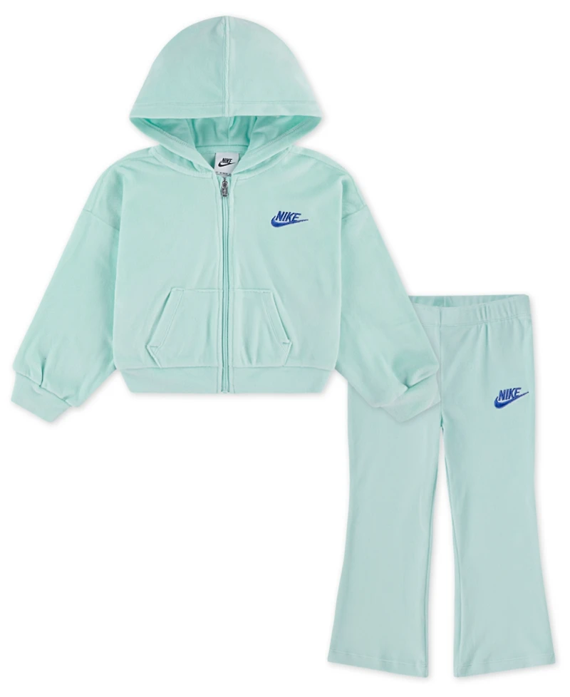 Nike Toddler Girls 2T-4T 2-Piece Zip-Up Hoodie and Flared Leggings Set