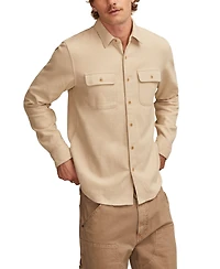 Lucky Brand Men's Solid Cloud Soft Flannel Long Sleeve Shirt