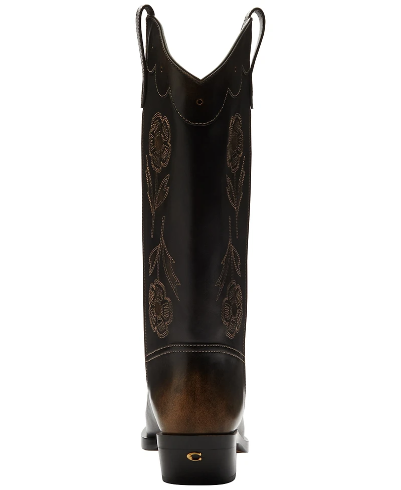 Coach Women's Aria Cowboy Slip-On Tall Boots