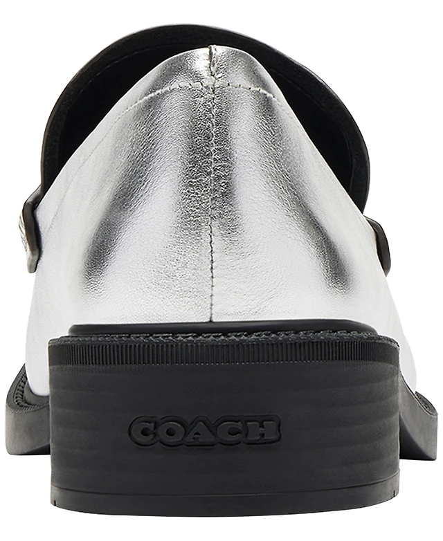 Shop Coach Women's Glazed Penny Loafers at Beverly Center in Los
