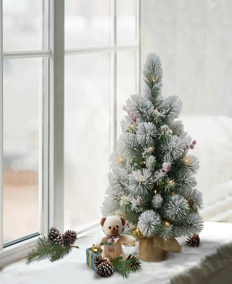 Puleo 2FT Pre-Lit Table Top Artificial Christmas Tree