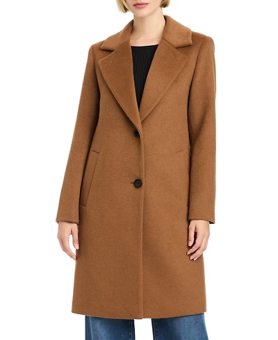 Vince Camuto Women's 38" Single-Breasted Wool-Blend Boyfriend Coat