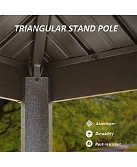 Clihome 8.1-ft x 5.97-ft Grill Gazebo Gray with Hardtop Roof