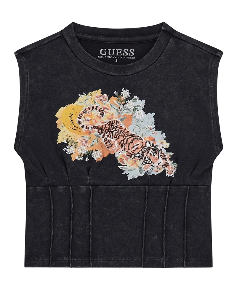 Guess Big Girls Crewneck Corset Tank Top