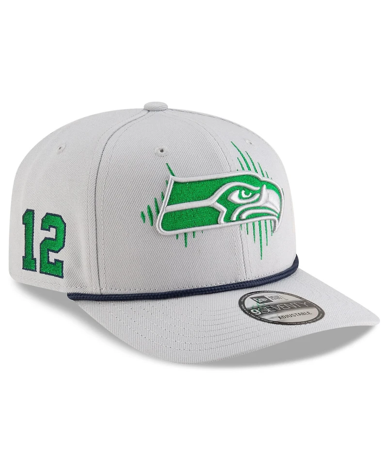 New Era Men's Gray Seattle Seahawks 2025 Nfl Rivalries Sideline 9SEVENTY Adjustable Hat
