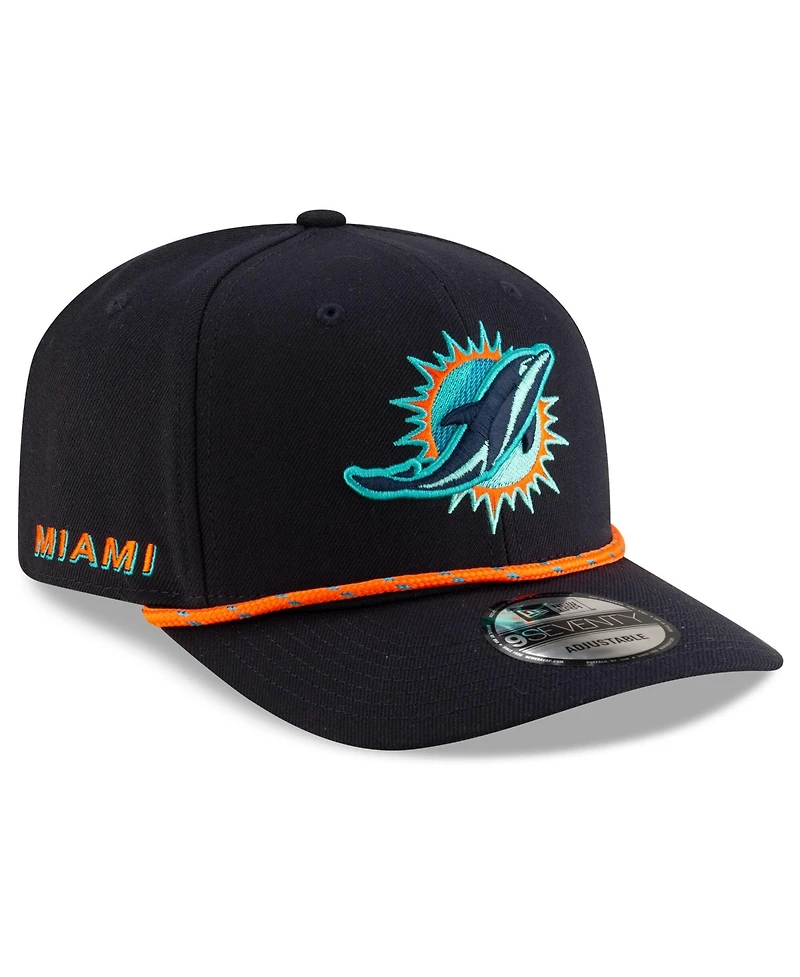 New Era Men's Navy Miami Dolphins 2025 Nfl Rivalries Sideline 9SEVENTY Adjustable Hat