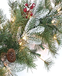 32" Pre-Lit Glittery Wreath with 70 Underwriters Laboratories Clear Incandescent Lights, 320 Tips