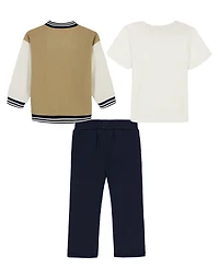 Tommy Hilfiger Baby Boys 3-Piece Bodysuit, Jacket and Pants Set