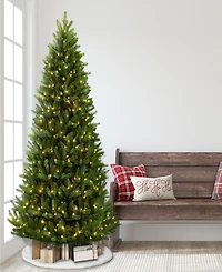 Puleo 6.5FT Pre-Lit Green Mountain Fir Artificial Christmas Tree