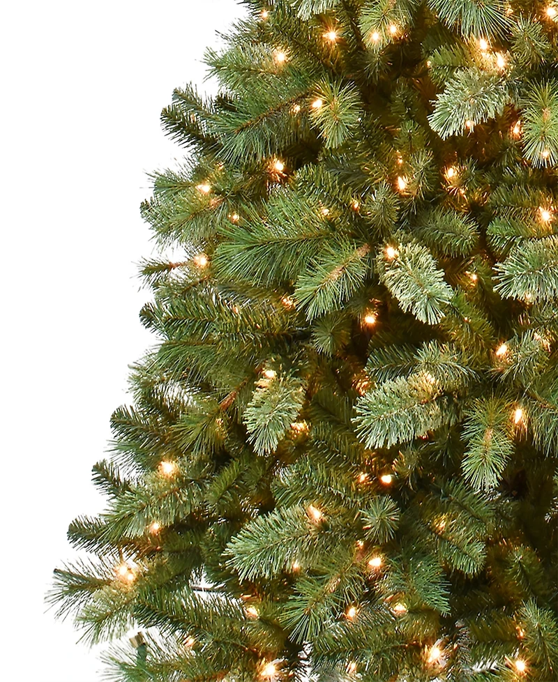 Puleo International 7.5 ft. Pre-Lit Teton Pine Artificial Christmas Tree with 600 Clear Ul listed Lights