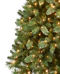 Puleo International 7.5 ft. Pre-Lit Teton Pine Artificial Christmas Tree with 600 Clear Ul listed Lights