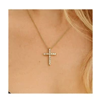 Timeless Grace Cz Cross Pendant Necklace