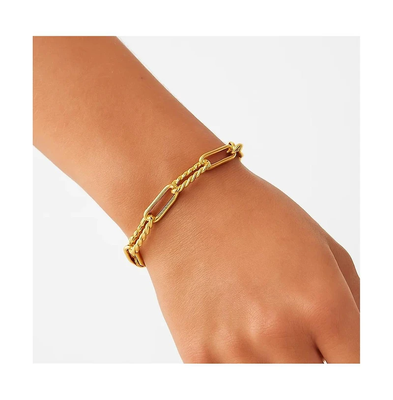 Sienna Adjustable Paperclip Chain Stackable Bracelet