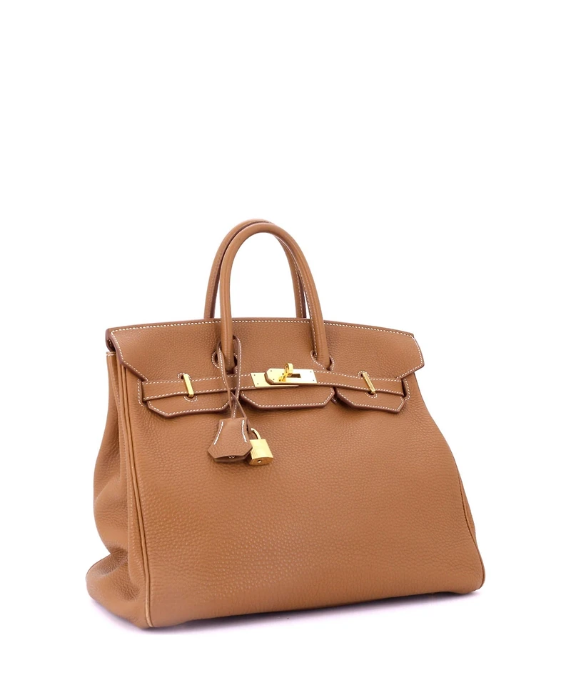 Pre-Owned Hermes Birkin 30 Handbag Brown Togo with Gold Hardware