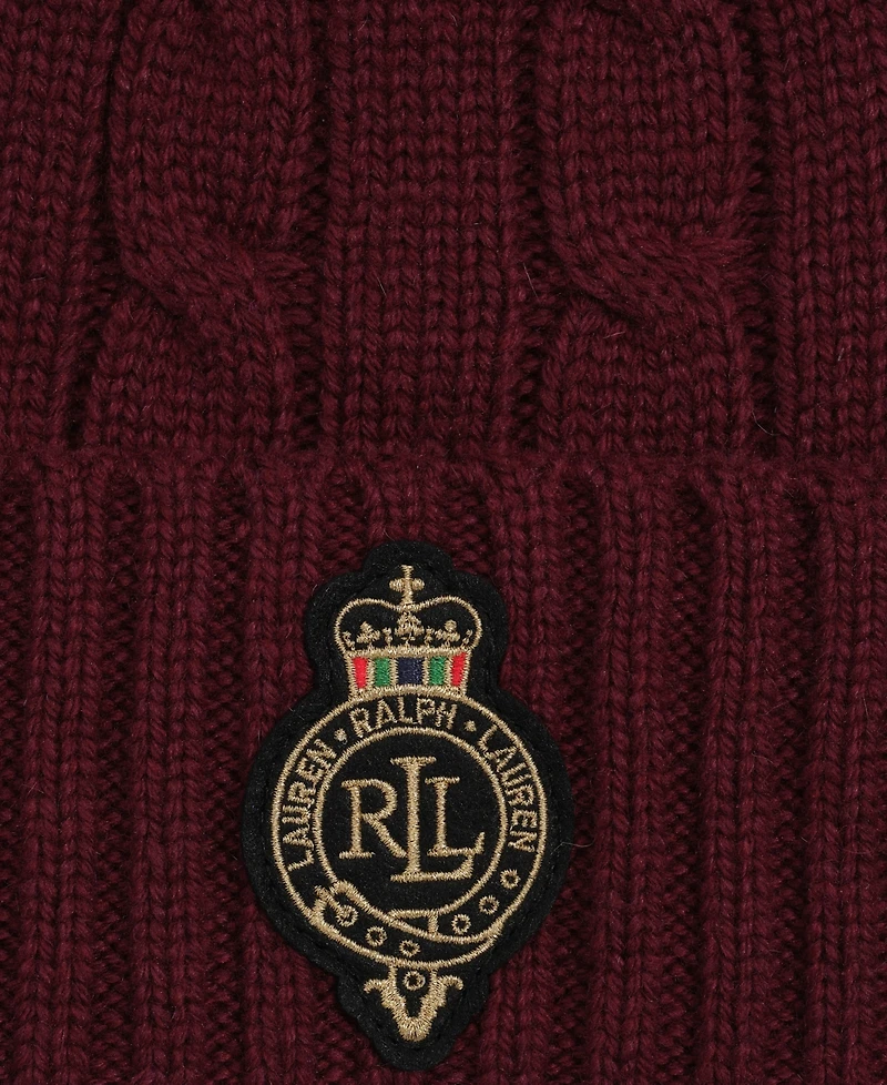 Lauren Ralph Lauren Cable Pom Beanie Hat