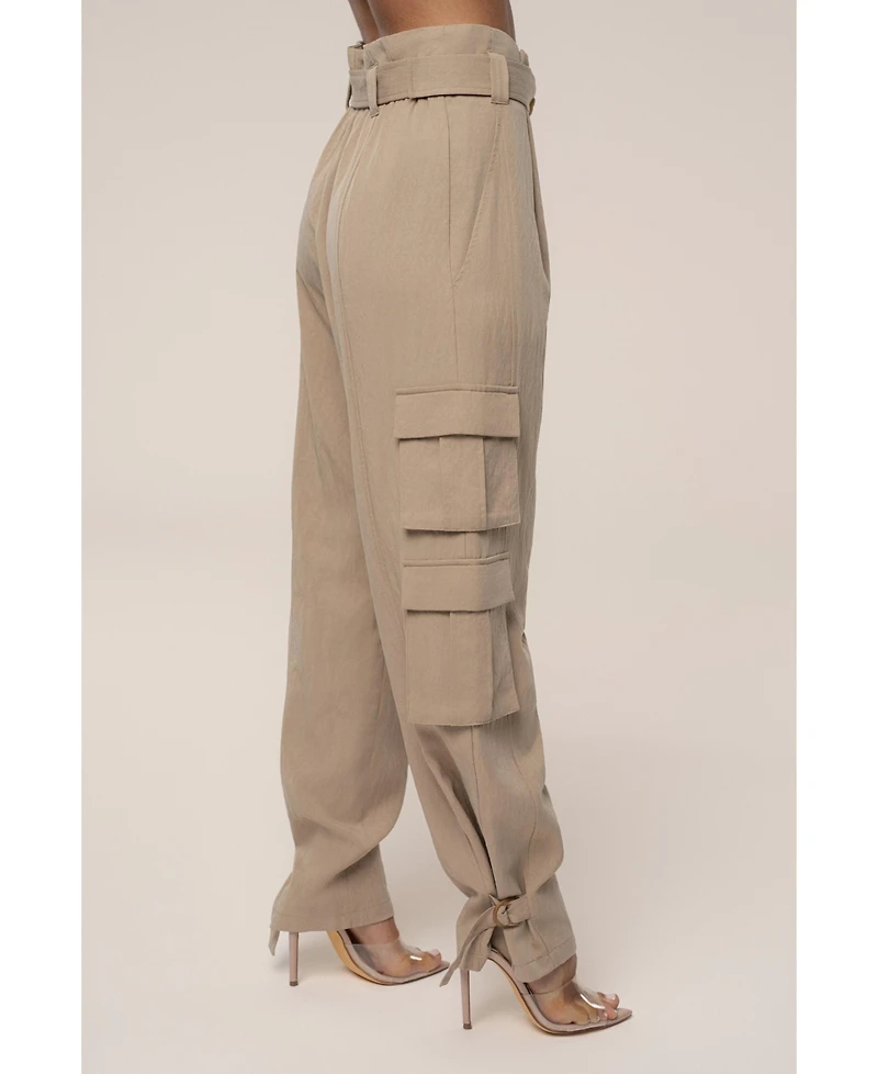 Jluxlabel Women's Boundless Belted Cargo Pants